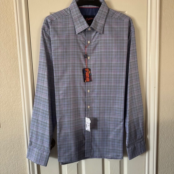 Egara Other - Egara Men’s XXL Dress Shirt Plaid Check Long Sleeve Button Up